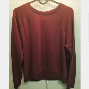 Maroon Pullover Crop Top